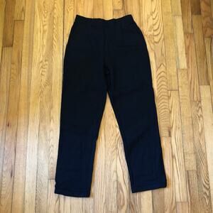 Les Serein NWT Women's Black Knit Pants Cuffed Elastic Waist - M